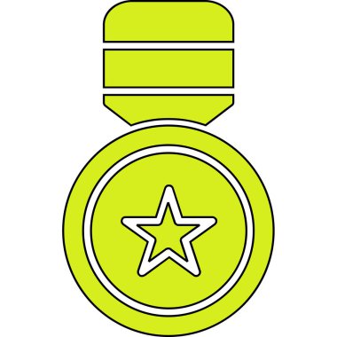 Moda stili izole edilmiş arka planda madalya simgesi