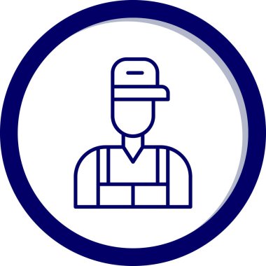 Çiftçi. Web simgesi basit illüstrasyon