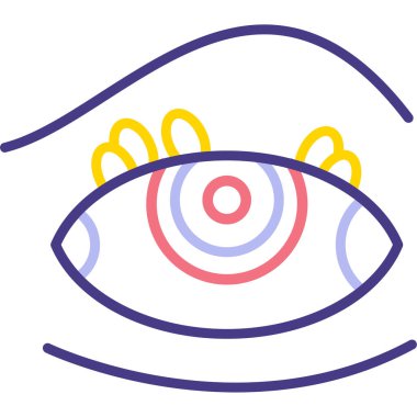 Göz. Web simgesi basit illüstrasyon