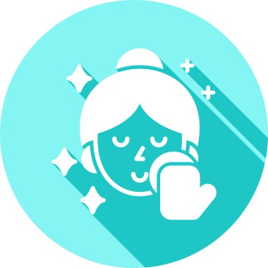 kız ve kalp ikonu, basit tasarım illüstrasyonu