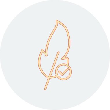 Bir yaprak simgesinin vektör illüstrasyonu