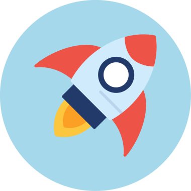 roket başlatma simgesini düz biçimde başlat