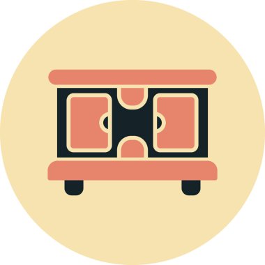 Otobüs. Web simgesi basit illüstrasyon