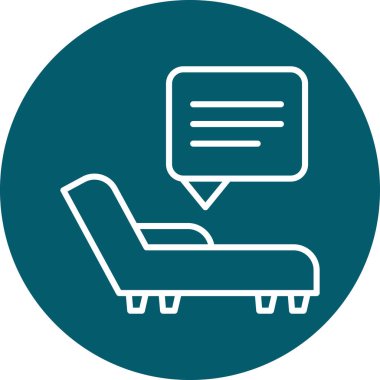 Sandalye simgesinin vektör illüstrasyonu