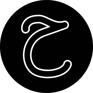 c harfi vektör illüstrasyonu
