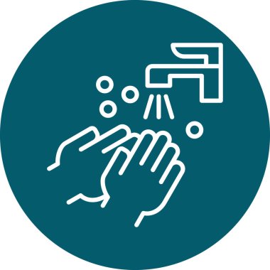 Temizlik eldiveni simgesinin vektör çizimi