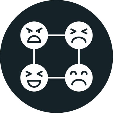 Kızgın insanlar ikonu. Moda düz vektör logosu. İnsanların koleksiyonundan izole edilmiş beyaz arka plan. İnce satır doldurulmuş web kullanımı, düzenlenebilir vuruş ve yazdırma