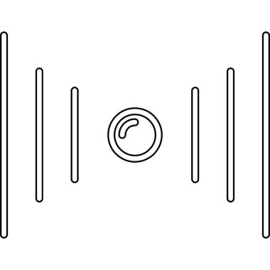 müzik notası simgesi ana hat biçiminde