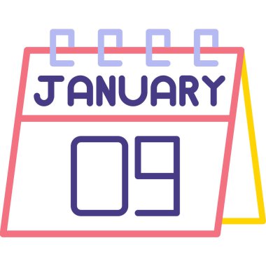 Takvim simgesi tasarımı, vektör illüstrasyonu