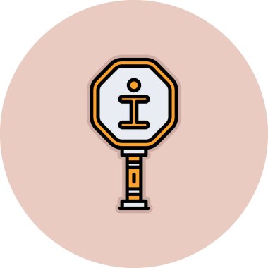 Yol İşaretinin vektör simgesi