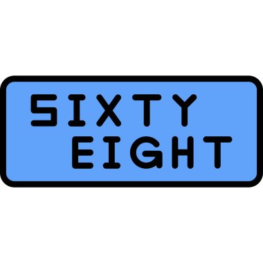 65 numara, vektör illüstrasyon tasarımı