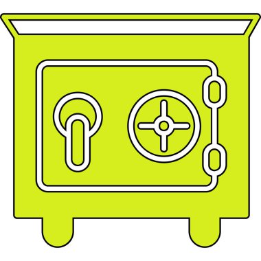 Güvenli kutu. Basit illüstrasyon