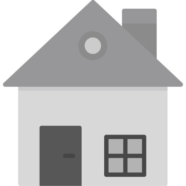 Ev ikonu düz stil. Vektör illüstrasyonu