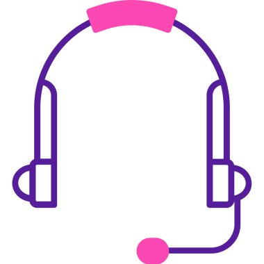 Kulaklık simgesinin vektör illüstrasyonu