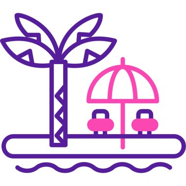 Bir yaz simgesinin vektör illüstrasyonu