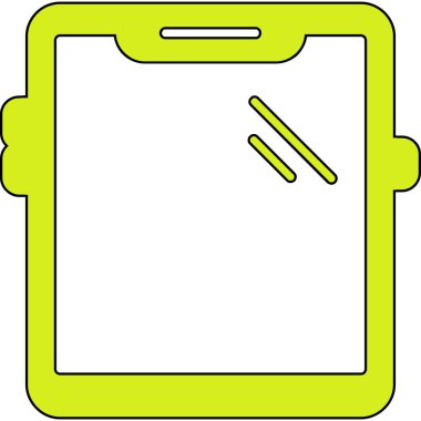 Bir tablet simgesinin vektör illüstrasyonu