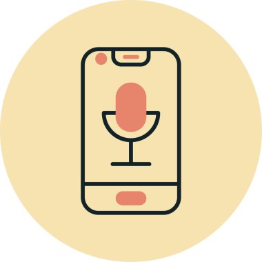 Cep telefonu. Web simgesi basit illüstrasyon