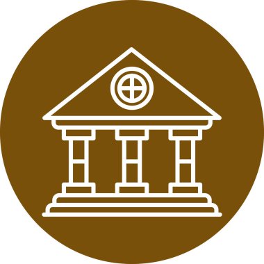 Banka. Web simgesi basit illüstrasyon