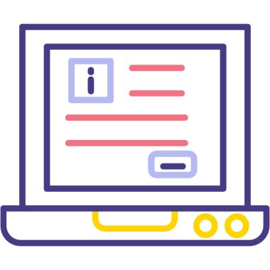 Bilgisayar. Web simgesi basit illüstrasyon