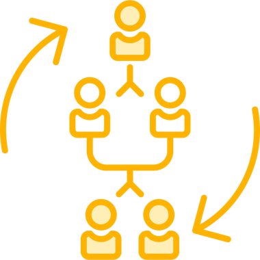 Bir grup iş adamının vektör çizimi