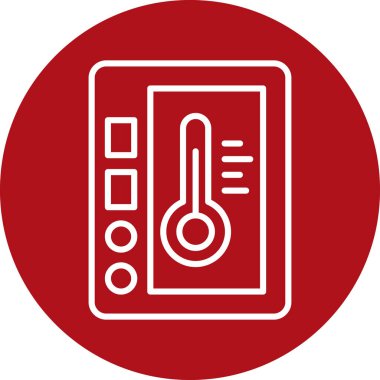 Termometre. Web simgesi basit illüstrasyon