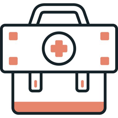 ilk yardım kiti vektör simgesi