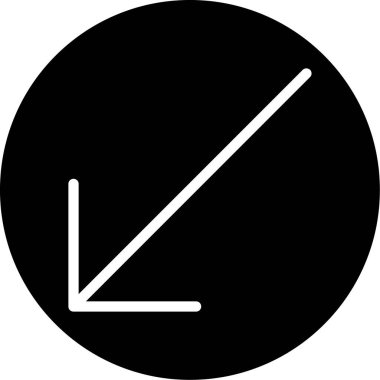 Arkaplanda ok simgesi izole edildi