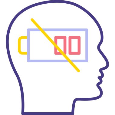 Bir beyin simgesinin vektör çizimi