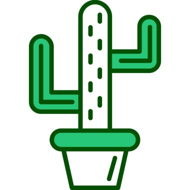 cactus icon, vector illustration simple design