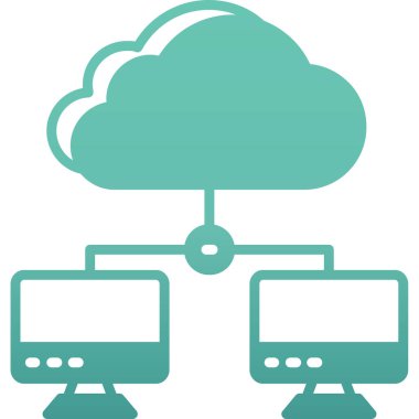 bulut hesaplama vektörü simgesi