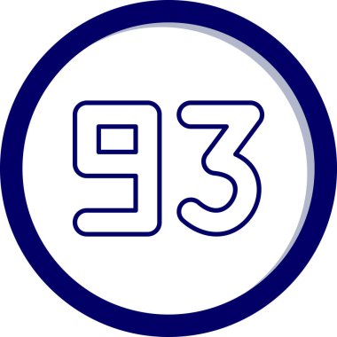 Dolu 367 sayı vektör simgesi - dış hat biçimi