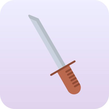 bıçak ve kılıç simgesi, düz tasarım