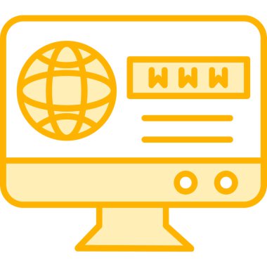 Web tarayıcısı. Web simgesi basit illüstrasyon