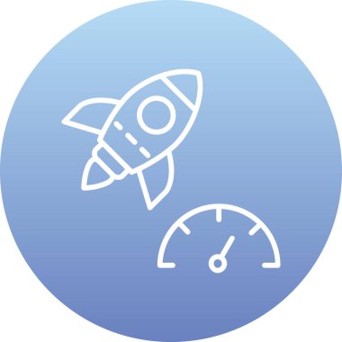 Roket modern simgesinin vektör illüstrasyonu