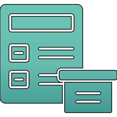 klasör simgesi. Web için arşiv vektör simgelerinin basit illüstrasyonu