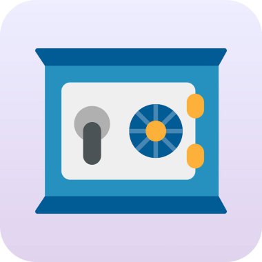 Para ikonu ile güvende. basit vektör