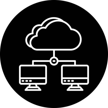 modada izole edilmiş arkaplan biçiminde ağ bulut hesaplama simgesi
