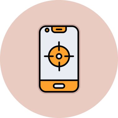 Cep telefonu. Web simgesi basit illüstrasyon