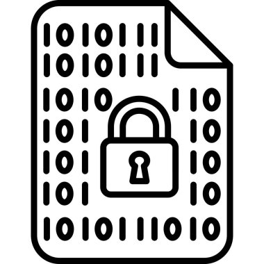 Veri koruma simgesi, vektör çizim