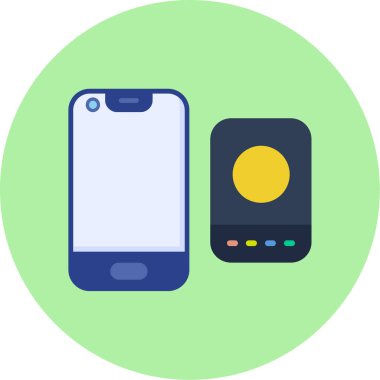 akıllı telefon vektörü düz renk simgesi