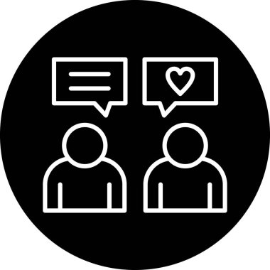 Sohbet simgesinin vektör illüstrasyonu