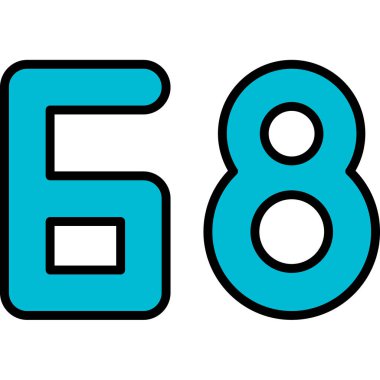 86 numaralı mavi ve beyaz vektör illüstrasyonu