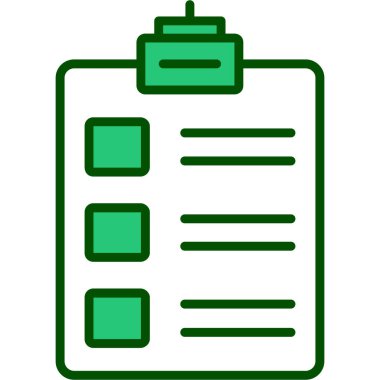 Kontrol listesi. Web simgesi basit illüstrasyon