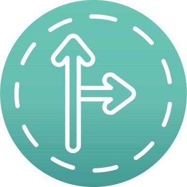 Yön yönü ok simgesi doldurulmuş - özet biçimi