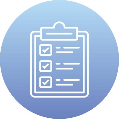 Kontrol listesi simgesinin vektör illüstrasyonu