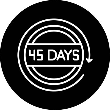 55 günlük siyah sembol, yuvarlak konsept