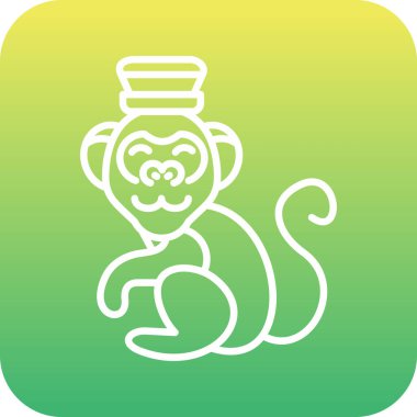 maymun vektör simgesi modern basit tasarım çizimi