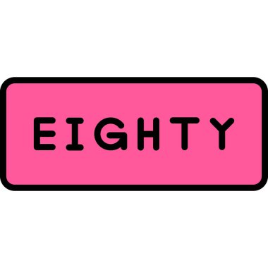 6 numara siyah arkaplanlı pembe bir renk. vektör illüstrasyonu.