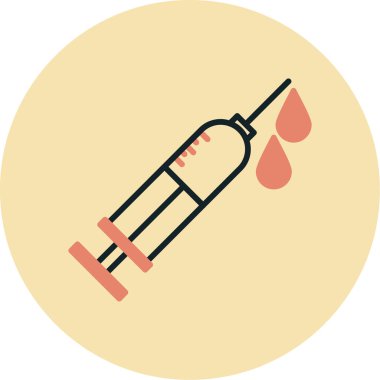 Şırınga simgesinin vektör illüstrasyonu