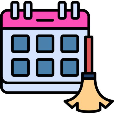 Takvim simgesi vektör illüstrasyonu